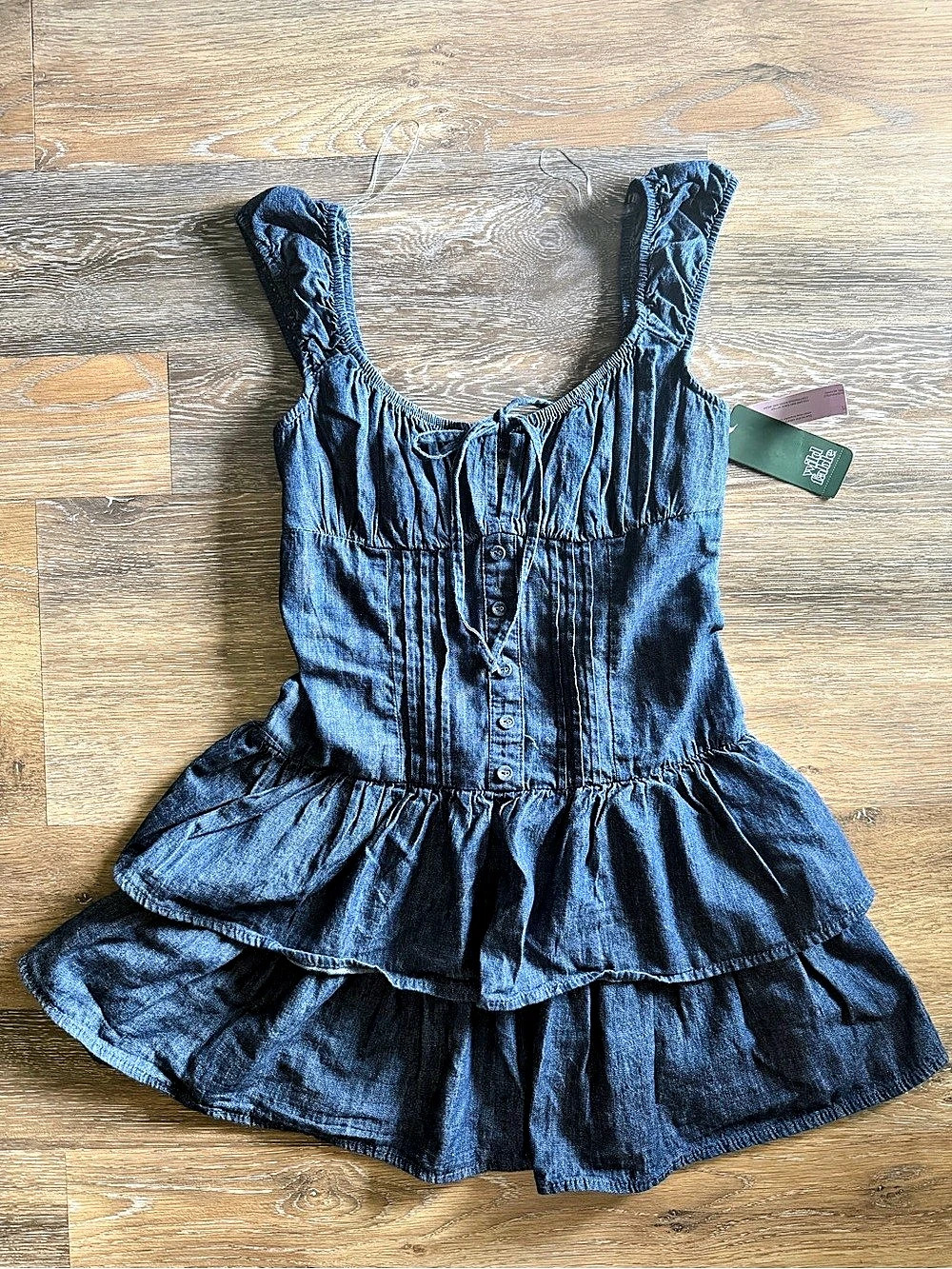 Wild Fable Blue Tiered Dress Size XXS NWT